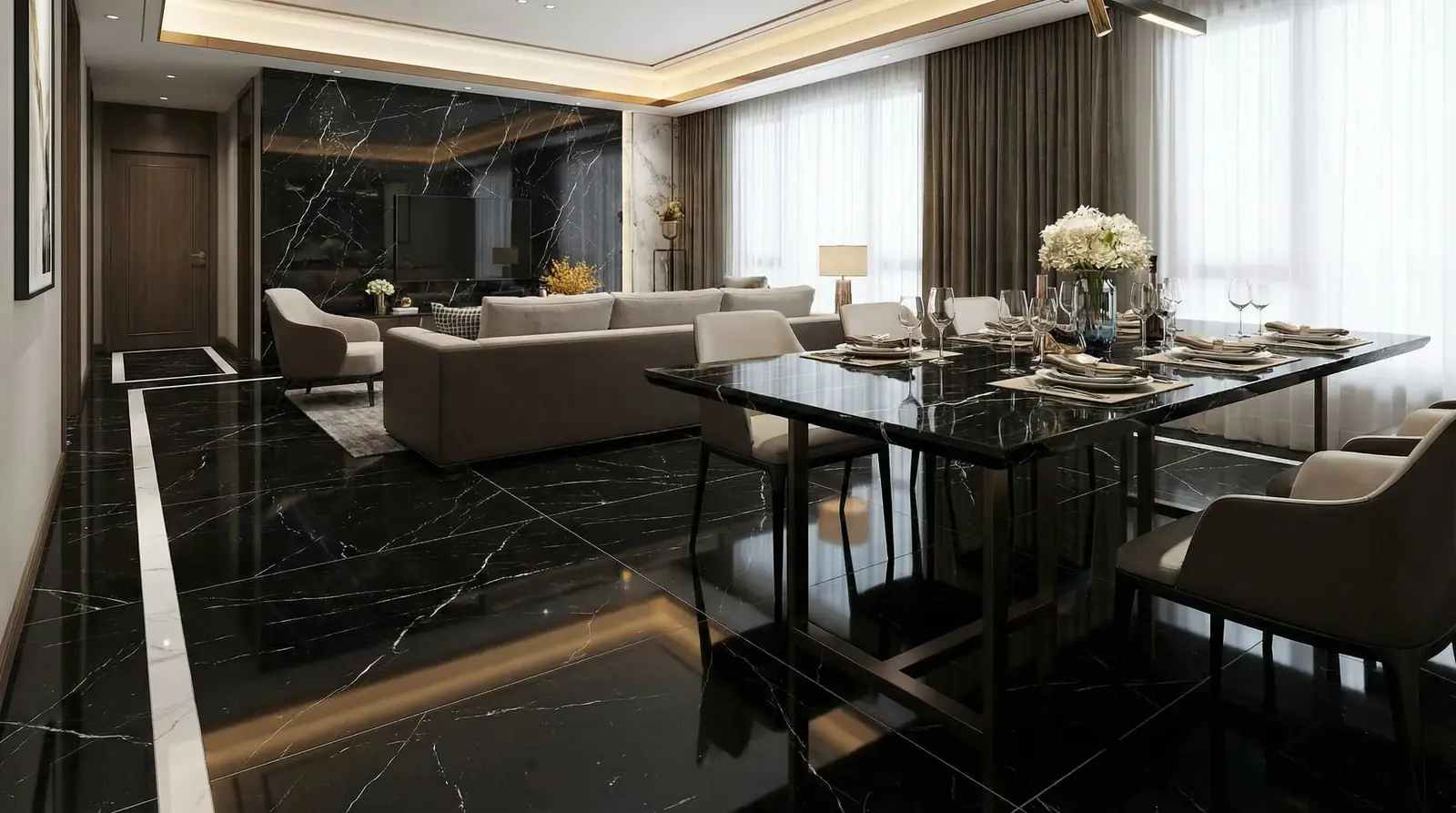 Nero Marquina Countertops & Islands view 4