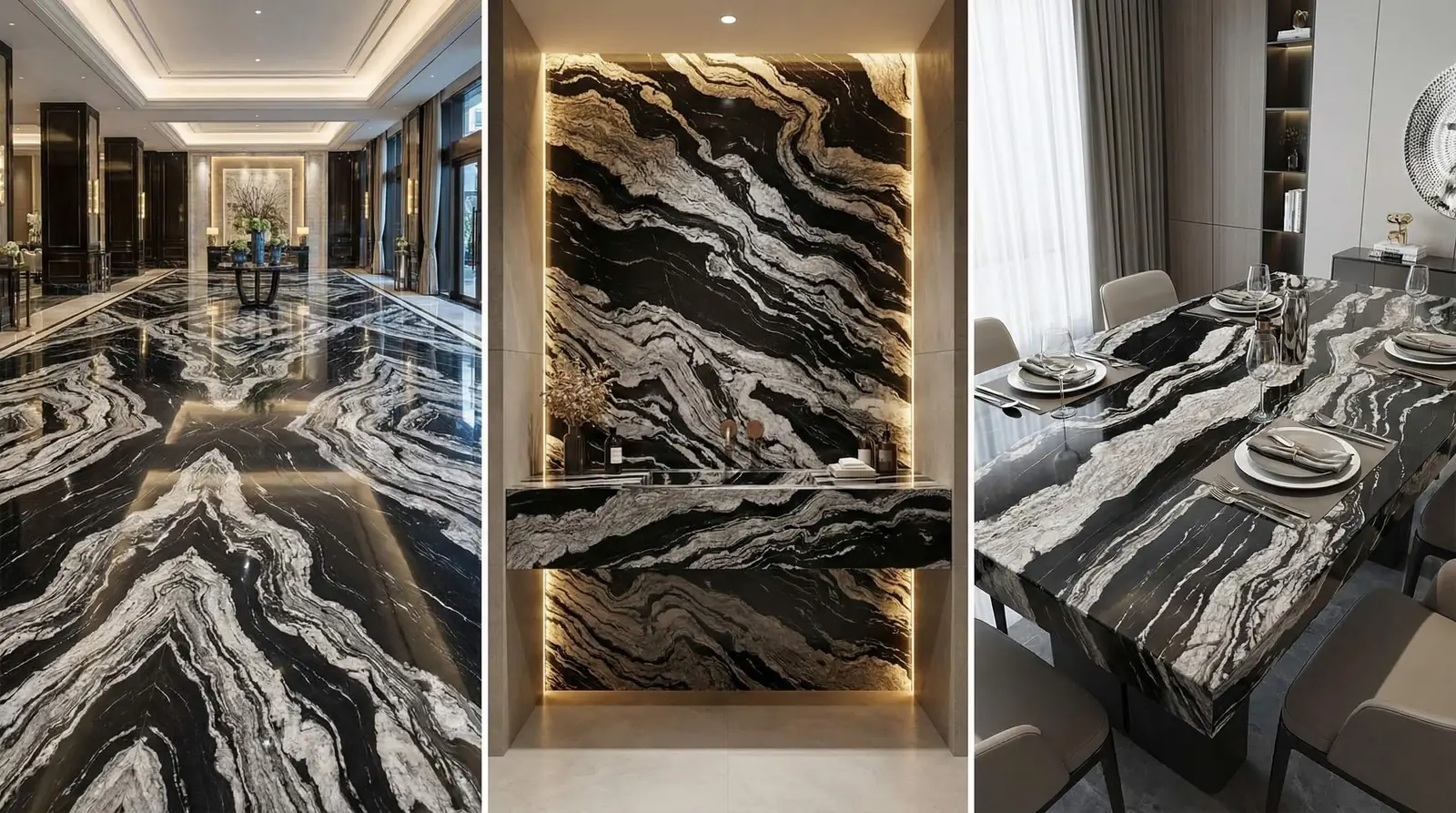 Nero Marquina interior application